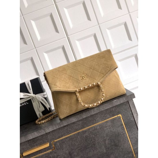 Replica Borse tote pieghevole Diana Chanel scamosciata piccola/media/grande marrone Imitazioni Replica Borse tote pieghevole Diana Chanel scamosciata piccola/media/grande marrone