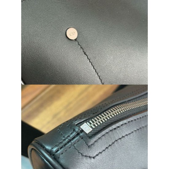Replica Borsa Hobo Dior Grande Dior Slider Zipped da uomo nera