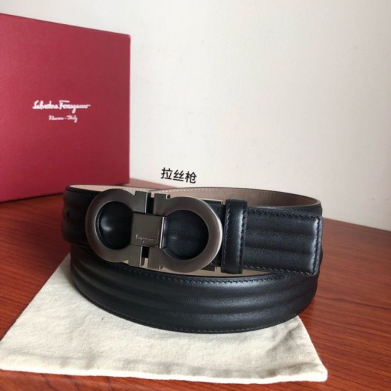 Replica Cintura da uomo Salvatore Ferragamo 3.5 cm argento Nero Imitazioni Replica Cintura da uomo Salvatore Ferragamo 3.5 cm argento Nero
