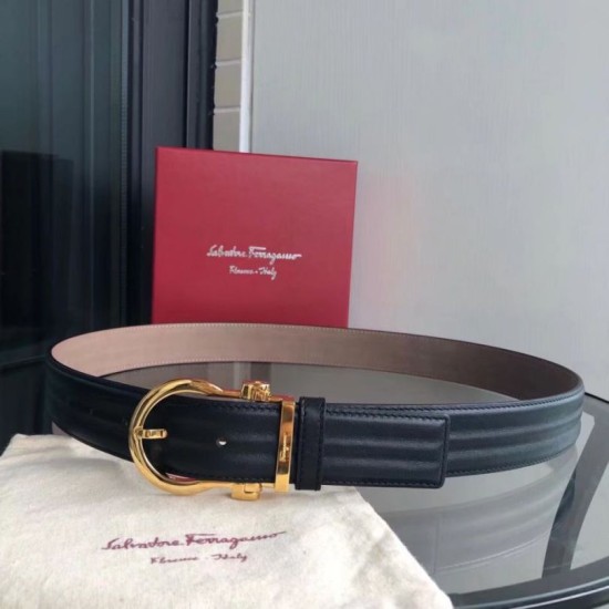 Replica Borsa Cintura da uomo Salvatore Ferragamo 3.5 cm con fibbia ad ardiglione squisita oro Nero Imitazioni Replica Borsa Cintura da uomo Salvatore Ferragamo 3.5 cm con fibbia ad ardiglione squisita oro Nero