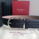 Replica Cintura da uomo Salvatore Ferragamo 3.5 cm con fibbia ad ardiglione squisita argento Nero Imitazioni Replica Cintura da uomo Salvatore Ferragamo 3.5 cm con fibbia ad ardiglione squisita argento Nero