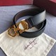 Replica Cintura reversibile da uomo Salvatore Ferragamo da 3,5 cm con clip in metallo oro Nero Imitazioni Replica Cintura reversibile da uomo Salvatore Ferragamo da 3,5 cm con clip in metallo oro Nero