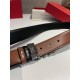 Replica Alta gamma Cintura da uomo Salvatore Ferragamo da 3.5 cm con fibbia nera