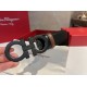 Replica Alta gamma Cintura da uomo Salvatore Ferragamo da 3.5 cm con fibbia nera