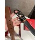 Replica Alta gamma Cintura da uomo Salvatore Ferragamo da 3.5 cm con fibbia nera