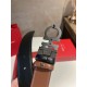 Replica Alta gamma Cintura da uomo Salvatore Ferragamo da 3.5 cm con fibbia nera