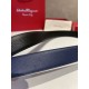 Replica Alta gamma Cintura reversibile da uomo Salvatore Ferragamo da 3.5 cm con clip in metallo argento Nero/Blu Imitazioni Replica Alta gamma Cintura reversibile da uomo Salvatore Ferragamo da 3.5 cm con clip in metallo argento Nero/Blu