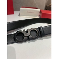 Cintura da uomo Salvatore Ferragamo da 3.5 cm con fibbia nero Cintura da uomo Salvatore Ferragamo da 3.5 cm con fibbia nero