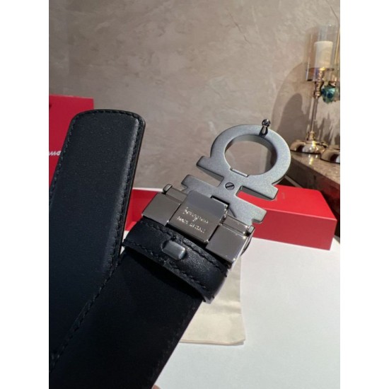 Replica Borsa Cintura da uomo Salvatore Ferragamo da 3.5 cm con fibbia nero Imitazioni Replica Borsa Cintura da uomo Salvatore Ferragamo da 3.5 cm con fibbia nero