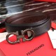 Replica Alta gamma Cintura reversibile da uomo Salvatore Ferragamo da 3,5 cm con fibbia Nero/caffè