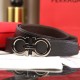 Replica Alta gamma Cintura reversibile da uomo Salvatore Ferragamo da 3,5 cm con fibbia Nero/caffè