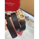 Replica Cintura reversibile da uomo Salvatore Ferragamo da 3,5 cm con fibbia a ferro di cavallo a doppio anello oro Imitazioni Replica Cintura reversibile da uomo Salvatore Ferragamo da 3,5 cm con fibbia a ferro di cavallo a doppio anello oro