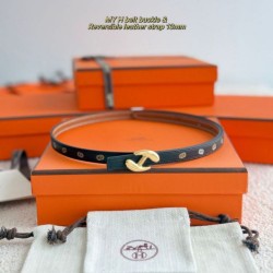 Replica cintura Hermes Donna My H e reversibile Hermès sur Mer 13 mm Nero/marrone