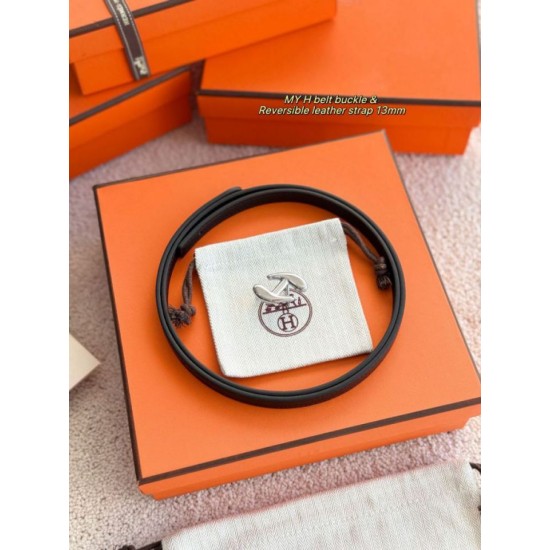 Replica cintura Hermes Donna My H e Hermès sur Mer 13 mm Nero Imitazioni Replica cintura Hermes Donna My H e Hermès sur Mer 13 mm Nero