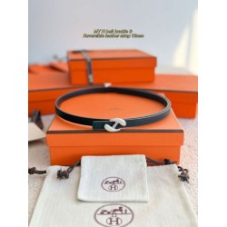 cintura Hermes Donna My H e Hermès sur Mer 13 mm Nero