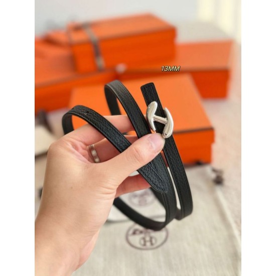 Replica cintura Hermes Donna My H e Hermès sur Mer 13 mm Nero Imitazioni Replica cintura Hermes Donna My H e Hermès sur Mer 13 mm Nero