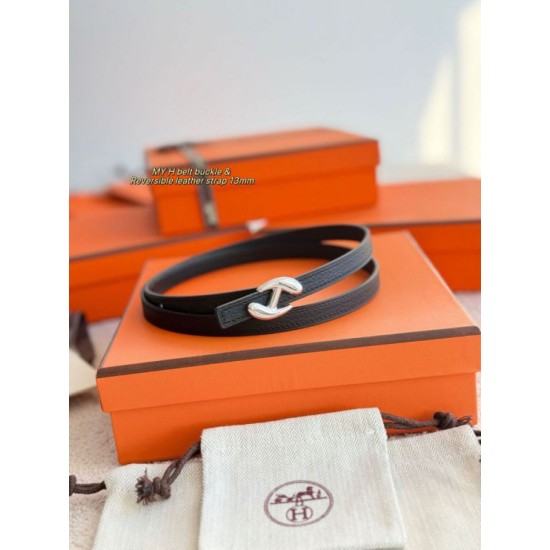 Replica cintura Hermes Donna My H e Hermès sur Mer 13 mm Nero Imitazioni Replica cintura Hermes Donna My H e Hermès sur Mer 13 mm Nero