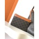 Replica Borsa shopper morbida Celine Triomphe in tela/pelle di vitello color cuoio