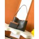 Replica Borsa shopper morbida Celine Triomphe in tela/pelle di vitello color cuoio