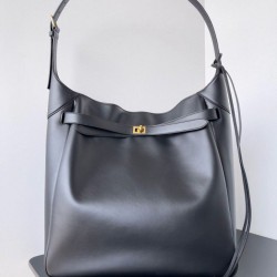 Replica Borsa hobo grande Balenciaga Bel Air nera
