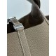 Replica Borsa Hermes Picotin Lock 18/22 Etoupe grigia hardware argentato Imitazioni Replica Borsa Hermes Picotin Lock 18/22 Etoupe grigia hardware argentato