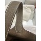 Replica Borsa Hermes Picotin Lock 18/22 Etoupe grigia hardware argentato Imitazioni Replica Borsa Hermes Picotin Lock 18/22 Etoupe grigia hardware argentato