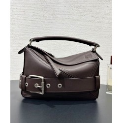 Borsa Loewe Large Puzzle Biker Caffè