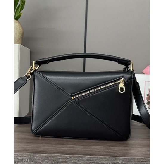 Replica Borsa Loewe Featherlight Puzzle piccola Nero Imitazioni Replica Borsa Loewe Featherlight Puzzle piccola Nero