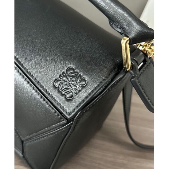 Replica Borsa Loewe Featherlight Puzzle piccola Nero Imitazioni Replica Borsa Loewe Featherlight Puzzle piccola Nero