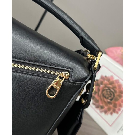 Replica Borsa Loewe Featherlight Puzzle piccola Nero Imitazioni Replica Borsa Loewe Featherlight Puzzle piccola Nero