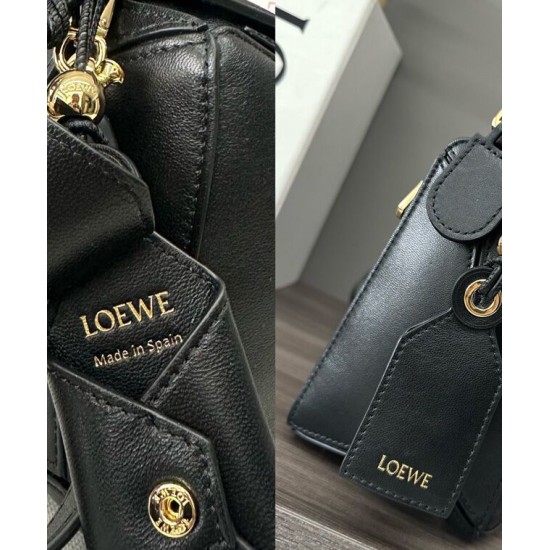 Replica Borsa Loewe Featherlight Puzzle piccola Nero Imitazioni Replica Borsa Loewe Featherlight Puzzle piccola Nero