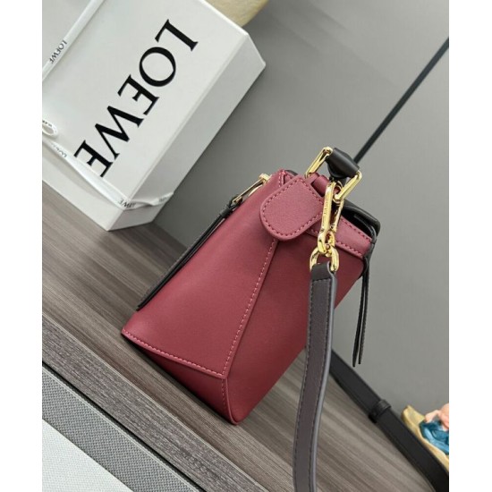 Replica Borsa classica bicolore Loewe Puzzle Edge piccola Nero/Rosso Imitazioni Replica Borsa classica bicolore Loewe Puzzle Edge piccola Nero/Rosso