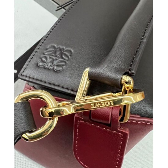 Replica Borsa classica bicolore Loewe Puzzle Edge piccola Nero/Rosso Imitazioni Replica Borsa classica bicolore Loewe Puzzle Edge piccola Nero/Rosso