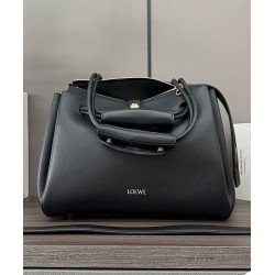 Borsa Loewe Madrid media morbida pelle di vitello nero
