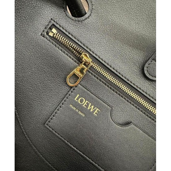 Replica Borsa Loewe Madrid media morbida pelle di vitello nero Imitazioni Replica Borsa Loewe Madrid media morbida pelle di vitello nero
