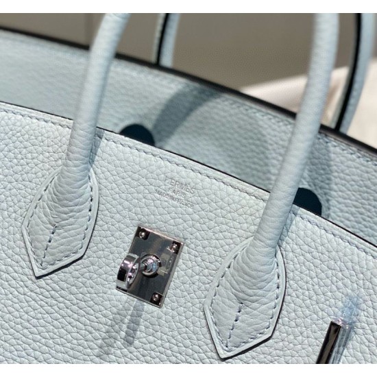Replica Borse Hermes Birkin 25cm/30cm azzurro Clemence hardware argento Imitazioni Replica Borse Hermes Birkin 25cm/30cm azzurro Clemence hardware argento
