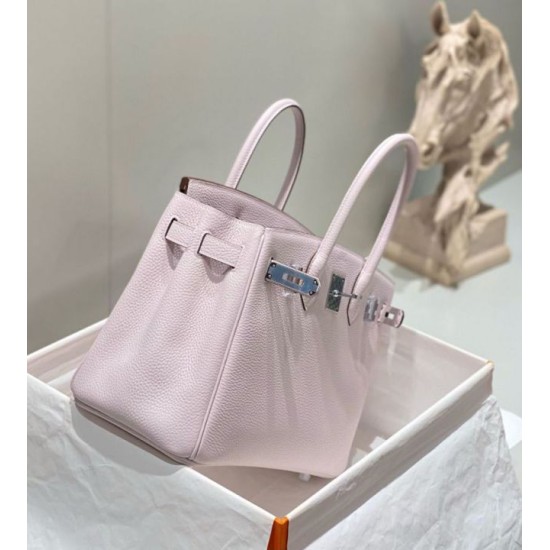 Replica Borse Hermes Birkin 25cm/30cm Rosa Clemence hardware argento Imitazioni Replica Borse Hermes Birkin 25cm/30cm Rosa Clemence hardware argento