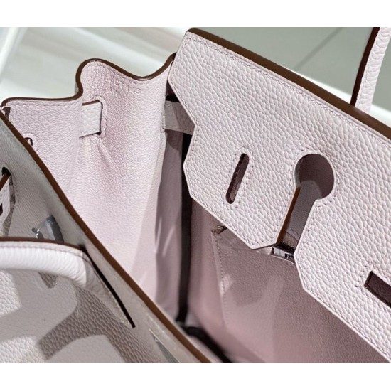 Replica Borse Hermes Birkin 25cm/30cm Rosa Clemence hardware argento Imitazioni Replica Borse Hermes Birkin 25cm/30cm Rosa Clemence hardware argento