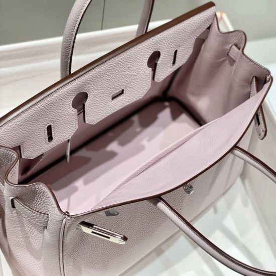 Replica Borse Hermes Birkin 25cm/30cm Rosa Clemence hardware argento Imitazioni Replica Borse Hermes Birkin 25cm/30cm Rosa Clemence hardware argento