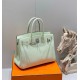 Replica Borse Hermes Birkin 25cm/30cm verde chiaro Clemence hardware argento Imitazioni Replica Borse Hermes Birkin 25cm/30cm verde chiaro Clemence hardware argento