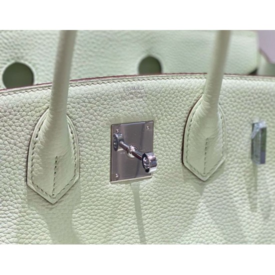 Replica Borse Hermes Birkin 25cm/30cm verde chiaro Clemence hardware argento Imitazioni Replica Borse Hermes Birkin 25cm/30cm verde chiaro Clemence hardware argento