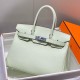 Replica Borse Hermes Birkin 25cm/30cm verde chiaro Clemence hardware argento Imitazioni Replica Borse Hermes Birkin 25cm/30cm verde chiaro Clemence hardware argento