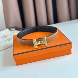 Replica Alta gamma Cintura reversibile Hermes H Medor 24MM Epsom Marrone Imitazioni Replica Alta gamma Cintura reversibile Hermes H Medor 24MM Epsom Marrone