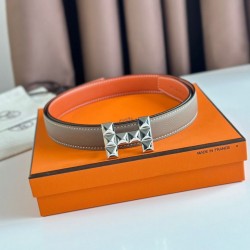 Replica Cintura reversibile Hermes H Medor 24MM Epsom Grigio Imitazioni Replica Cintura reversibile Hermes H Medor 24MM Epsom Grigio