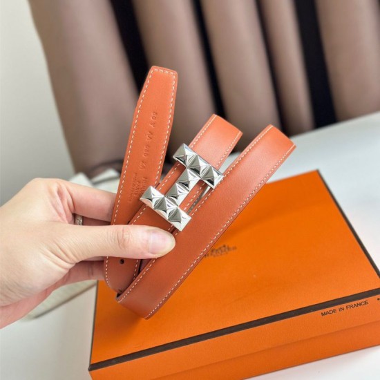 Replica Cintura reversibile Hermes H Medor 24MM Epsom Grigio