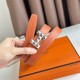 Replica Cintura reversibile Hermes H Medor 24MM Epsom Grigio