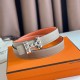Replica Cintura reversibile Hermes H Medor 24MM Epsom Grigio