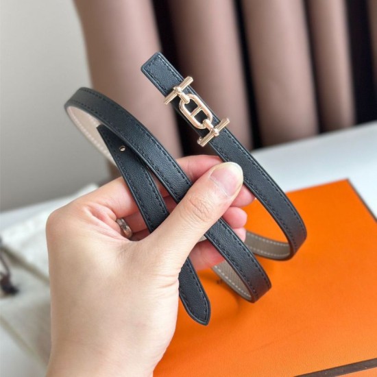 Replica Cintura reversibile Hermes Ancre 13MM donna Epsom Grigio