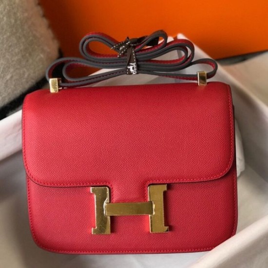 Replica Borsa Hermes Constance MM 24cm Rossa Epsom Imitazioni Replica Borsa Hermes Constance MM 24cm Rossa Epsom