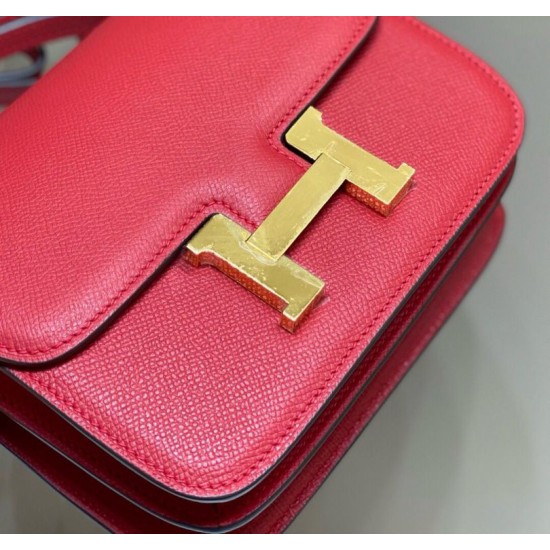 Replica Borsa Hermes Constance MM 24cm Rossa Epsom Imitazioni Replica Borsa Hermes Constance MM 24cm Rossa Epsom